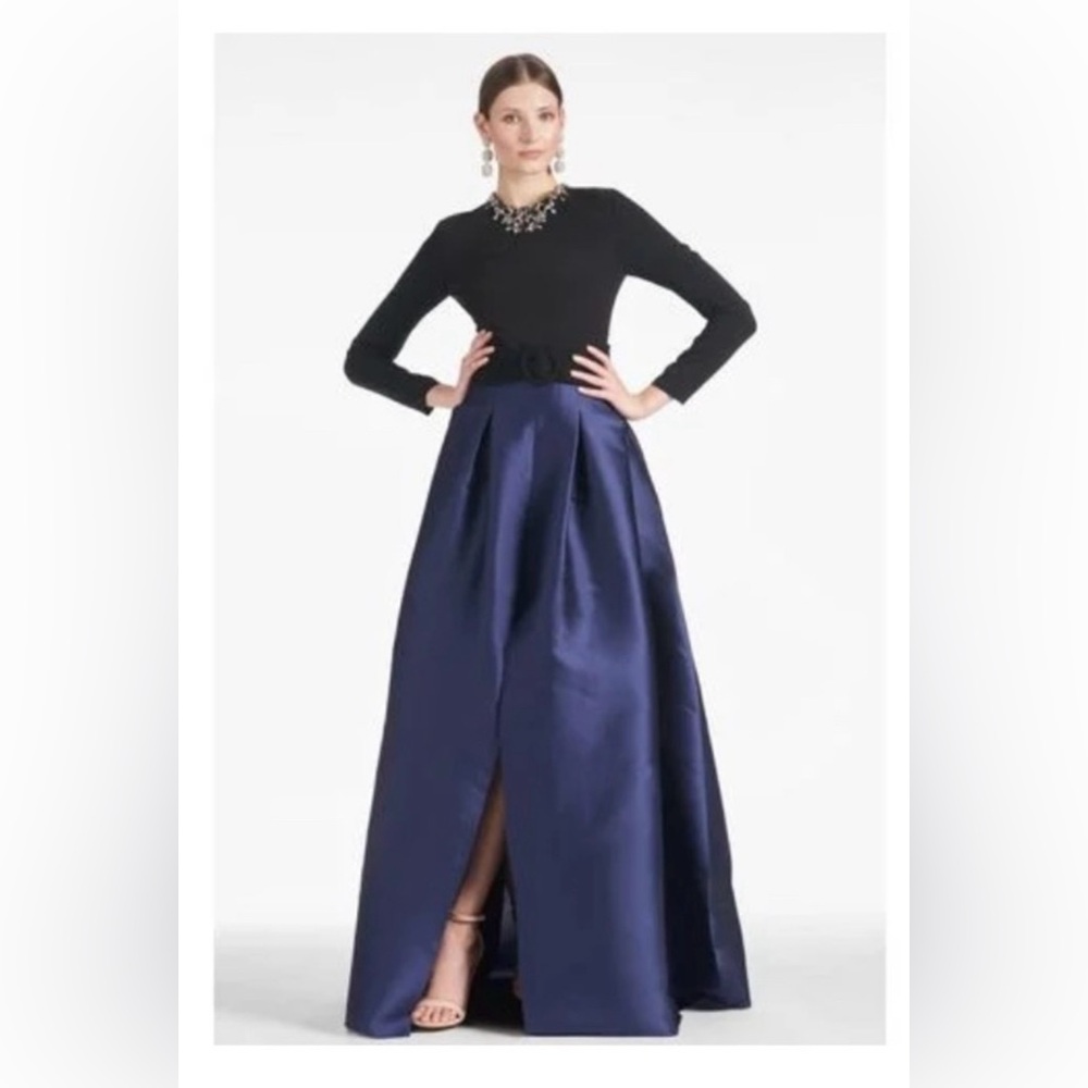 Sachin + Babi Navy and Black Victoria Gown